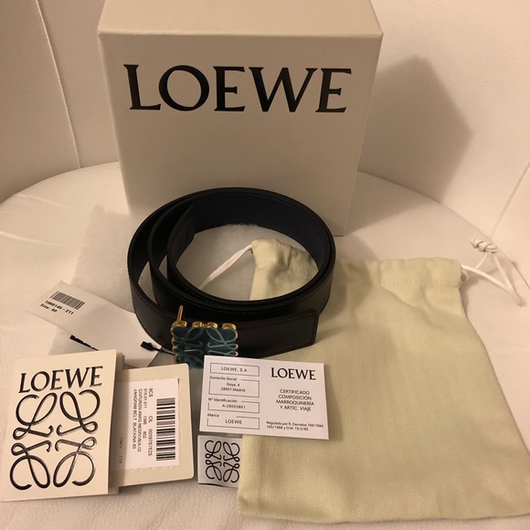 💢SOLD💢 Loewe Anagram Belt 3.2cm Size 80 - Picture 1 of 1